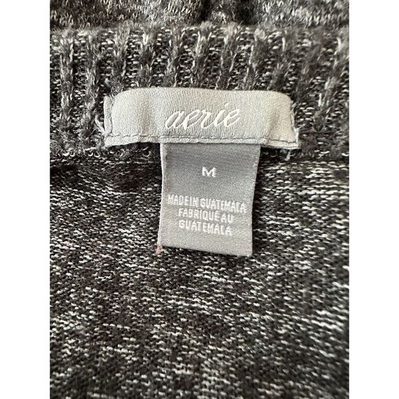 Aerie Oversized Sweatshirt Womens M Gray Minimal Slouchy Cozy Beach Gray Stretch - Picture 3 of 4